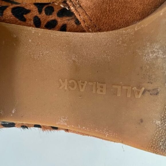 Anthropologie All Black animal print tan boots size 8 - Picture 4 of 9